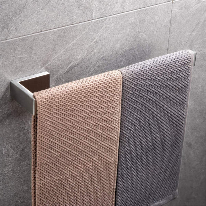 Flybath Handtuchhalter Wand Bad Küche 304 Edelstahl Gebürstet Silber 35 cm | Rostschutz, Robust, Bad