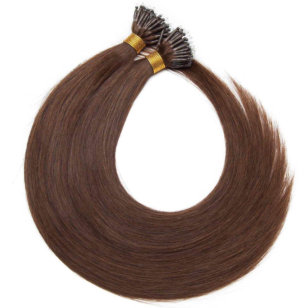 SEGO Nanoring Extension Echthaar 1g Loop Haarverlängerung Haarteile 50 Strähnen Glatt 100% Remy Huma