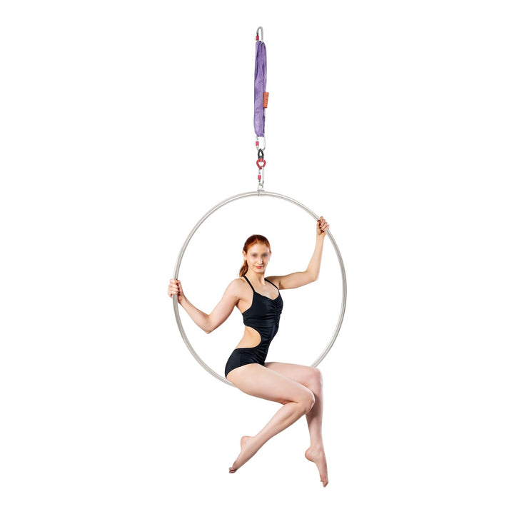 Aerial Hoop, 95x95cm Luftreifen-Bausatz, Luftreifen, Aerial Dance Zirkusring für Yoga Akrobatik Gymn