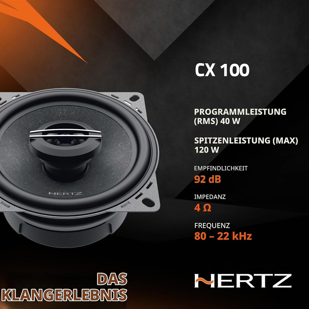 Hertz CX 100 2 Wege Koax Lautsprecher, 10cm, 240 Watt