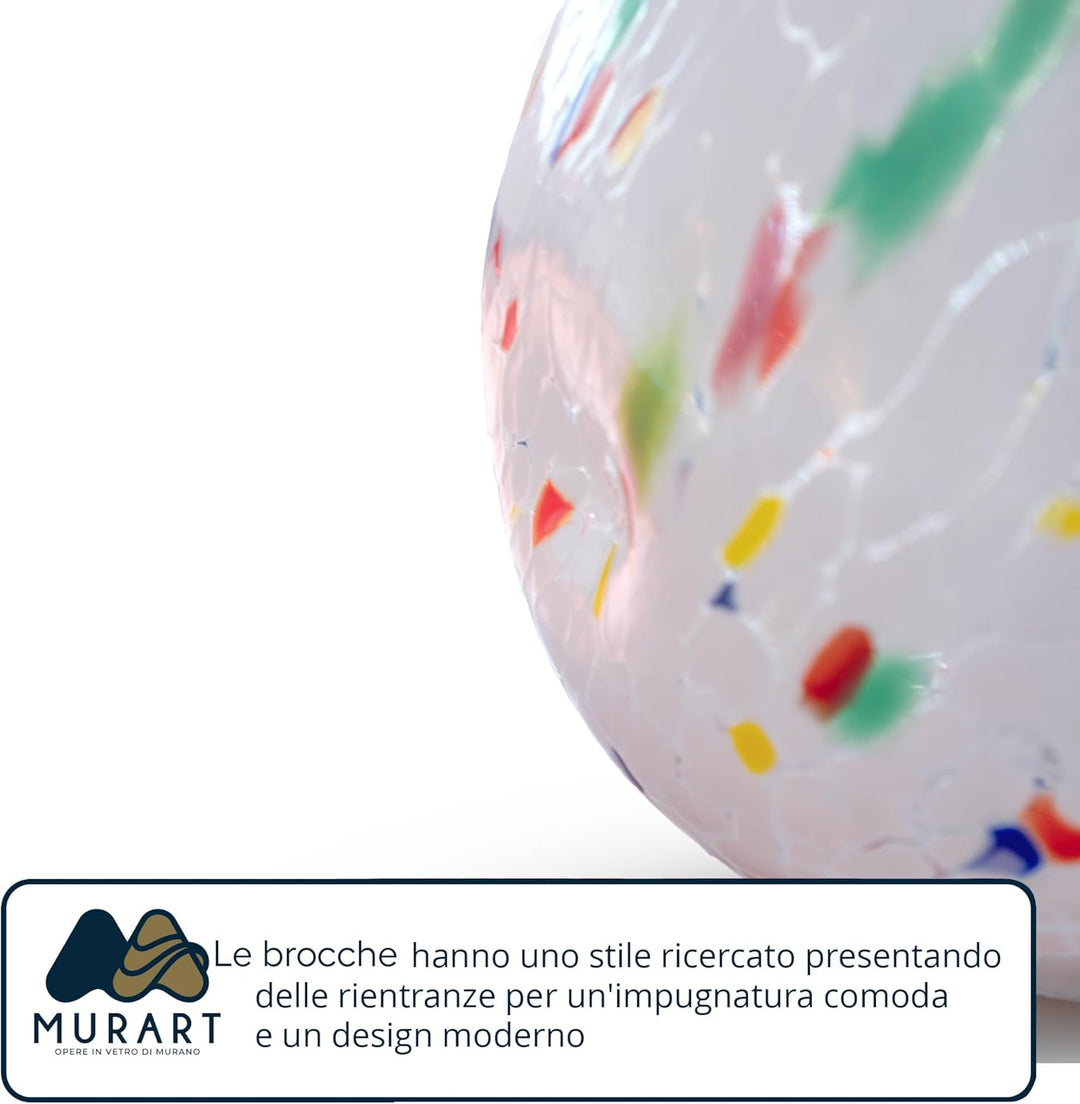 MurArt Muranogläser Set mit 6 Gläsern, 250 ml, aus der Wellenkollektion aus mundgeblasenem Glas, han