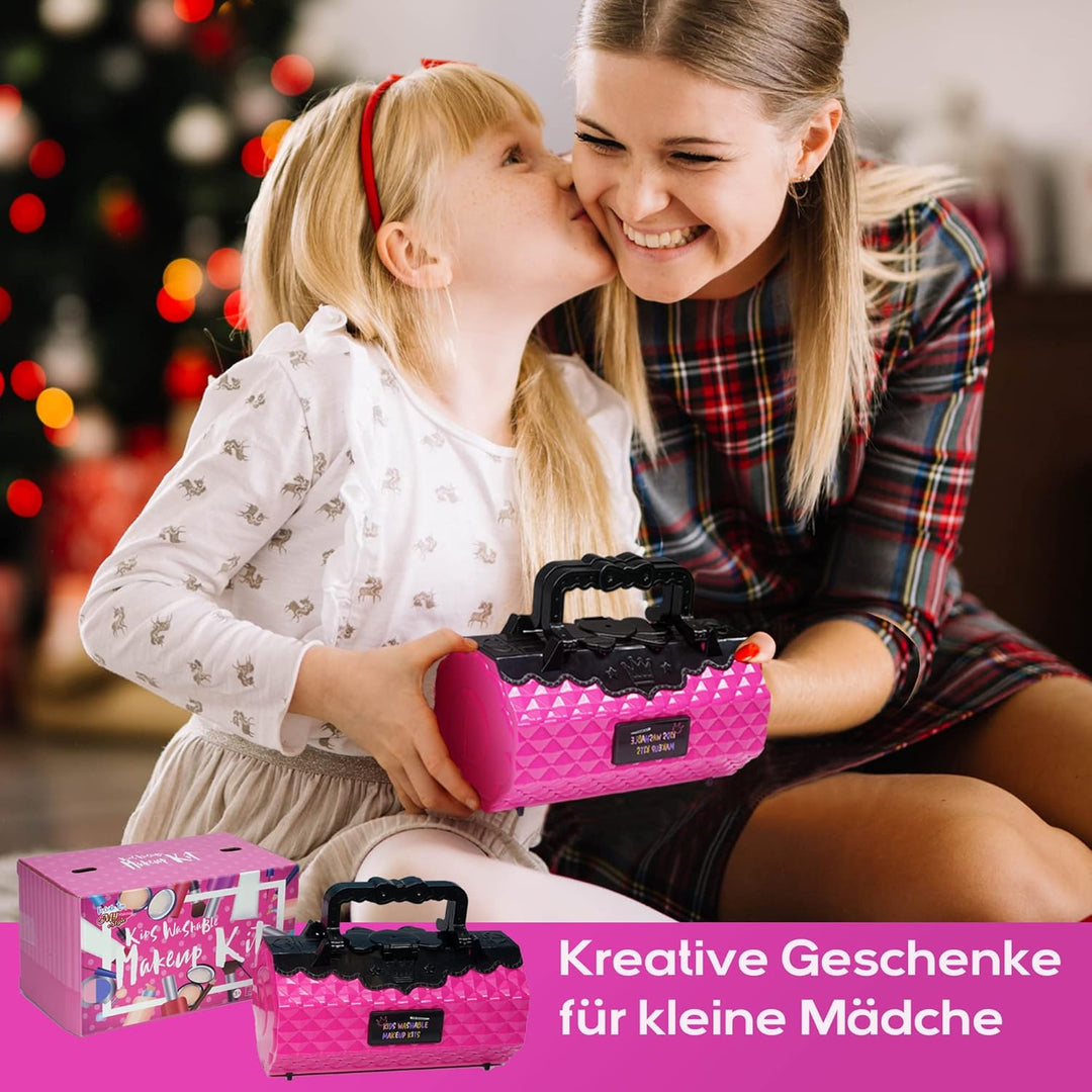 Amerrly 59 PCS Kinderschminke Set Mädchen - Sichere Waschbar Kinder Schminkset Mädchen, Mädchen Spie