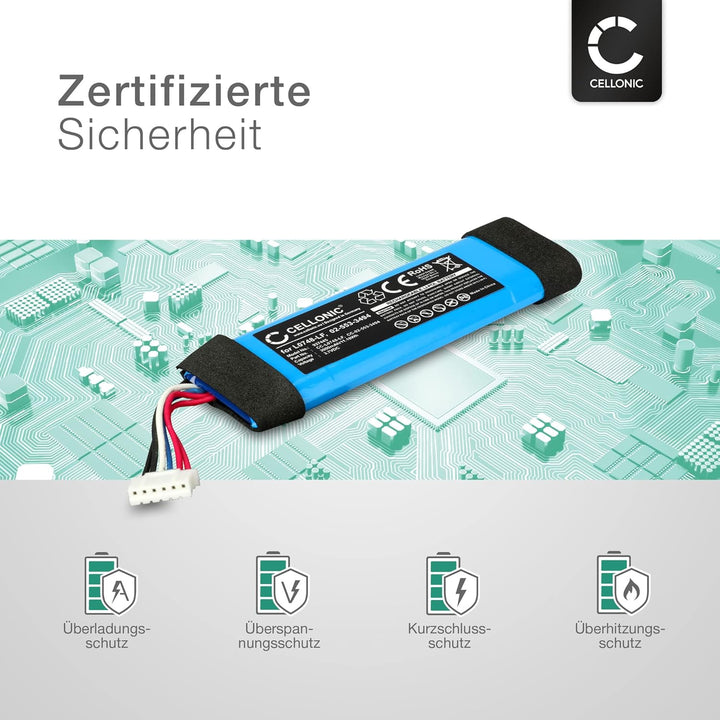 CELLONIC, Lautsprecherakku kompatibel mit JBL Flip Essential (3000mAh, 3.7V) 1x Ersatzakku L0748-LF,