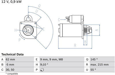 BOSCH 0986013850 Starter