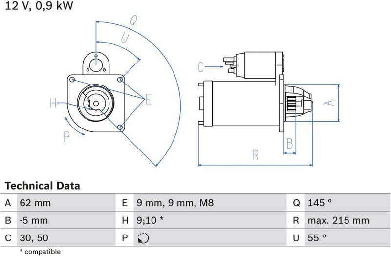 BOSCH 0986013850 Starter