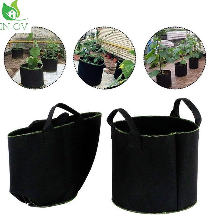 5 Pflanztasche, Blumentöpfe aus Stoff, für Pflanzen, Blumentopf, pflanzsack , pflanztopf, pflanzkart
