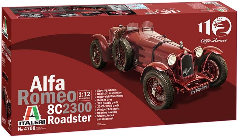 Italeri 4708S Alfa Romeo 1:12 8C/2300 1931-33, Modellbau, Bausatz, Standmodellbau, Basteln, Hobby, K