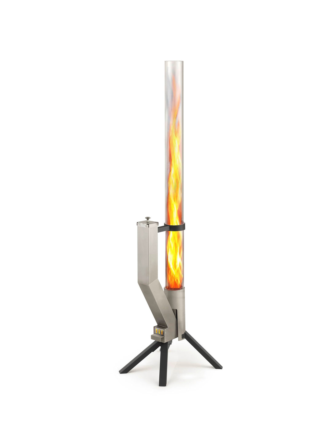 GARDENFLARE Feuerrohr Klassik – Edelstahl Feuersäule und Pelletfackel für Tolles Ambiente-Feuer – El