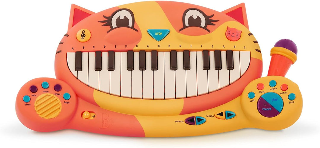 B. toys Meowsic Katzen Keyboard – Spielzeug Piano mit Mikrofon und Musik – Kinder Klavier Spielzeug