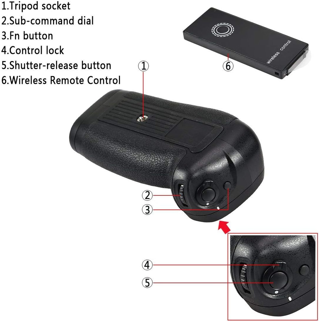 DSTE MB-D18 Batteriegriff mit Infrarot-Fernbedienung Kompatibel für Nikon D850 Digitalkamera