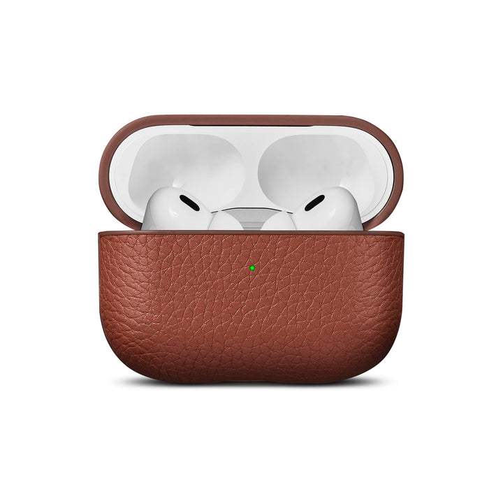Woolnut Leder Hülle Case für AirPods Pro 2. Gen - Cognac Braun, Cognac