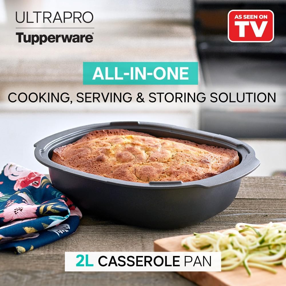 TUPPERWARE UltraPro 2,0L Backform grau Bräter Ultra Pro H30 Auflaufform Form
