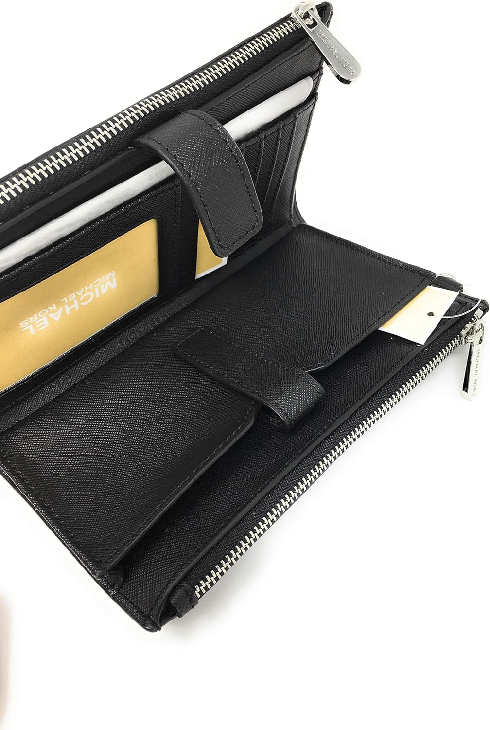Michael Kors Damen Jet Set Travel Reisezubehör – Reisekartenhüllen NS Schwarzes Pvc 2, NS Schwarzes