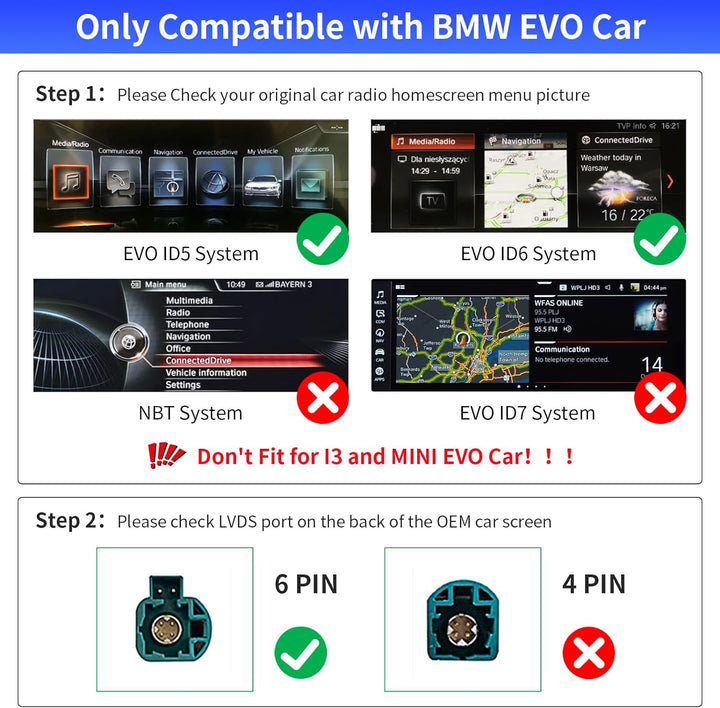 Road Top Wireless Carplay Android Auto für BMW 1 2 3 4 5 6 7 M3 M4 M5 X1 X2 X3 X4 X5 X6 2017-2020 Ja