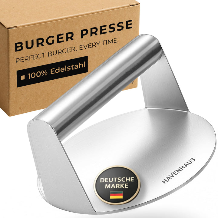 Patty Presse aus Edelstahl – Formring zur Portionierung von Fleisch – wiederverwendbares Küchenzubeh