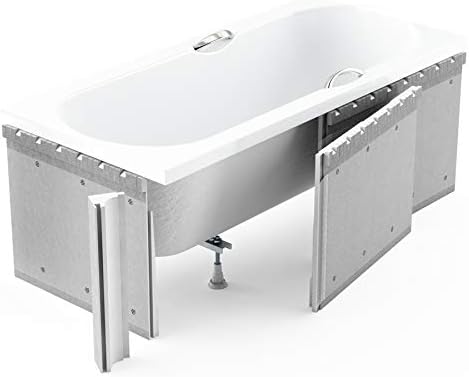 BADLAND Badewanne Original Weiss Acryl Wanne Rechteck CLASSIC 160x70 KOMPLETTSET SET mit Premium Sty
