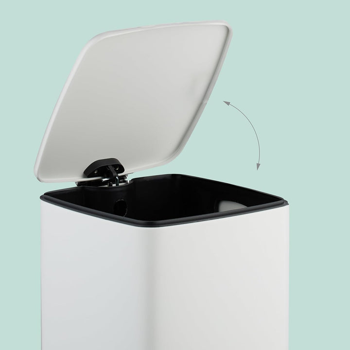 Relaxdays Mülleimer Küche, 20 Liter, entnehmbarer Inneneimer, Fusspedal, mit Müllbeutel, Tretmülleim
