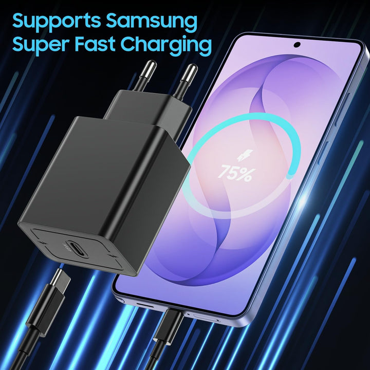 2Pack 45W USB C Ladegerät, USB C Netzteil Stecker Adapter Schellladegerät für Samsung Galaxy S26 S25