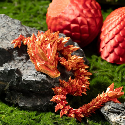 Yearsahrk 3D Gedrucktes Drachenei Geheimnisvolle Drachen Spielzeug Realistische Realistische Bewegli