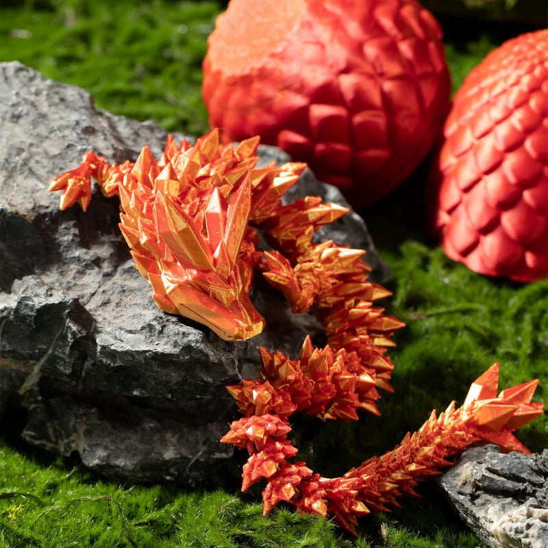 Yearsahrk 3D Gedrucktes Drachenei Geheimnisvolle Drachen Spielzeug Realistische Realistische Bewegli