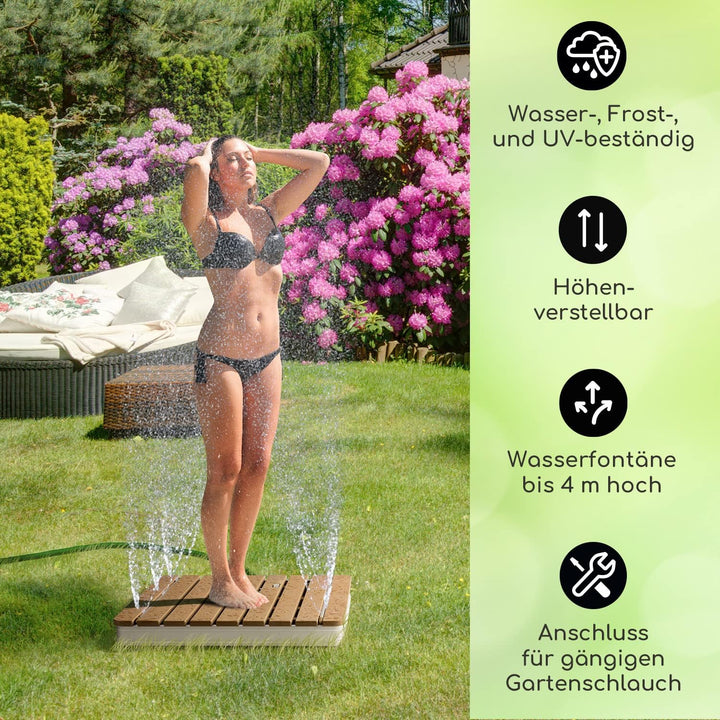 blumfeldt Sumatra Breeze SQ Gartendusche Aussendusche Bodendusche Saunadusche,70 x 55 cm,Fontänenhöh