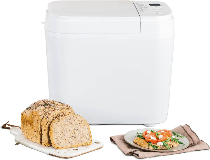 Panasonic SD-B2510W Vollautomatischer Brotbackautomat, 4 glutenfreie Programme, horizontales Design,