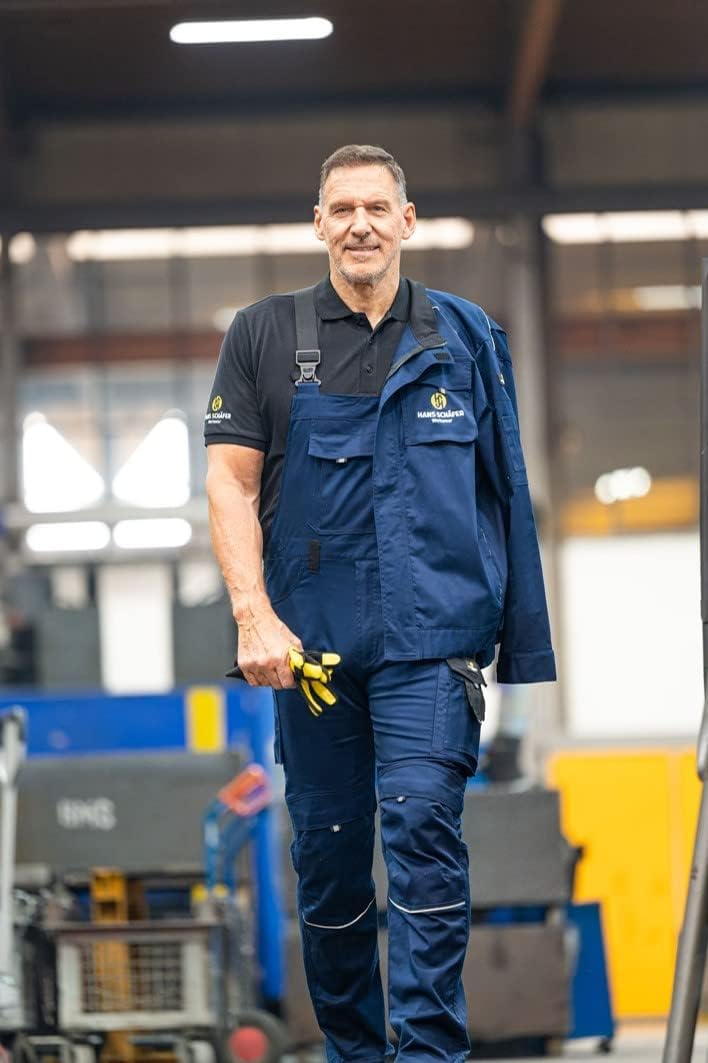 Hans Schäfer Workwear HSW Professional – Latzhose für Herren – Lange Arbeitshose mit Knietaschen – B