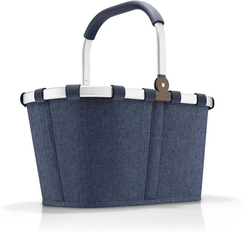 reisenthel carrybag herringbone dark blue – Stabiler Einkaufskorb mit viel Stauraum und praktischer