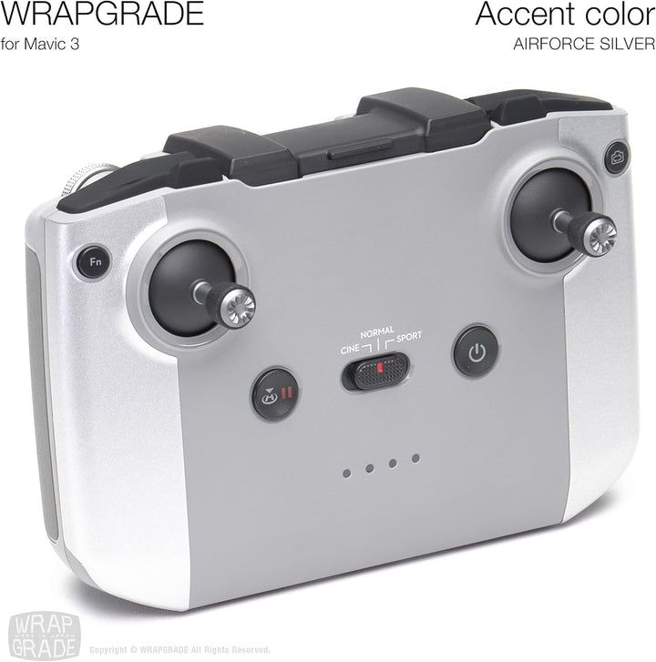 WRAPGRADE Skin Kompatibel mit Mavic 3 / Mavic 3 Classic | Accent Color (AIRFORCE SILVER), Airforce S