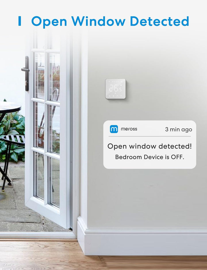 Meross Smart Elektrische Thermostat, Fussbodenheizung WLAN Raumthermostat kompatibel mit HomeKit, Al