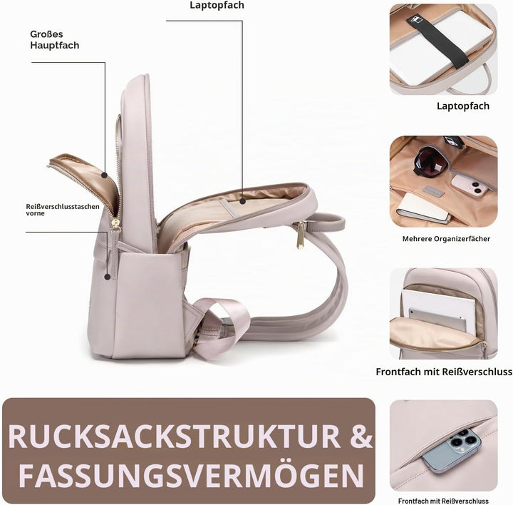 GOLF SUPAGS Rucksack für Damen, schmal, Computer-Büchertasche, Rucksack, Geldbörse für Arbeit, Reise