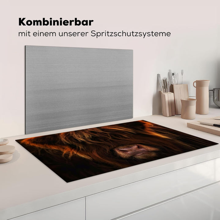 KitchenYeah© Herdabdeckplatte Einteilig Küche Abdeckplatte für Ceranfeld Abdeckung Induktionskochfel