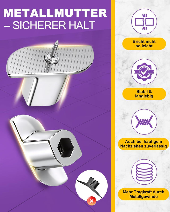 Haliya Regal für Akustikpaneele ohne Bohren – 7,5x36 cm Wandregal Metall Schwarz, Akustikpaneele Reg
