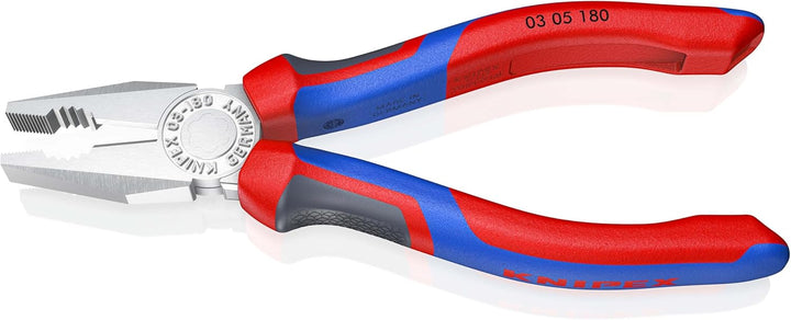 KNIPEX 03 05 180 Kombizange mit Comfort-Griffen verchromt 180 mm 180 mm verchromt Mit Mehrkomponente