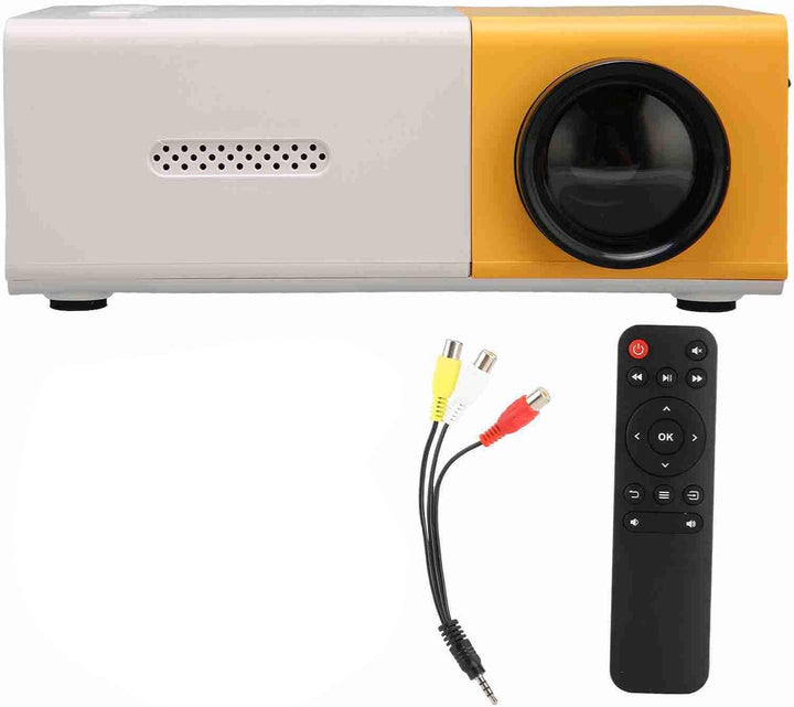 YG300 Tragbarer Projektor, 4:3 HD 1080P Kleiner Filmprojektor, Unterstützt USB, HD, AV, Speicherkart