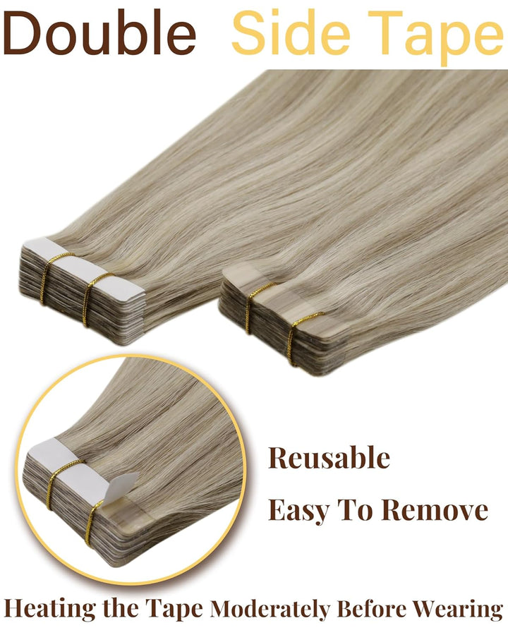 Hetto Tape in Echthaar Extensions Blond Echthaar Tape in Extensions Remy Echthaar Extensions Tape #1