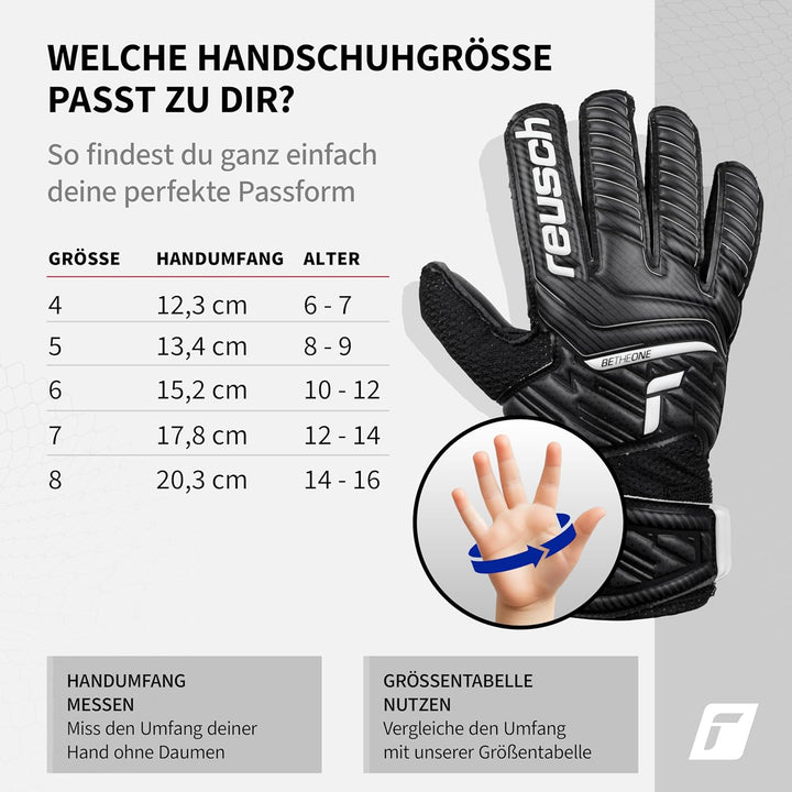 Reusch Jungen Attrakt Junior Unisex Torwarthandschuhe mit Aussennaht Schnitt und Solid Belag, Geeign