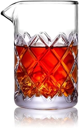Eligara Cocktail Mixing Glass,Crystal Mixer Glas Cocktail Shaker, Thick Bottom Krug für Martini, Rüh