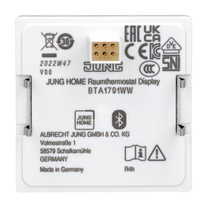 Jung BTA1791WW Jung Home Raumthermostat-Display Glas Alpinweiss
