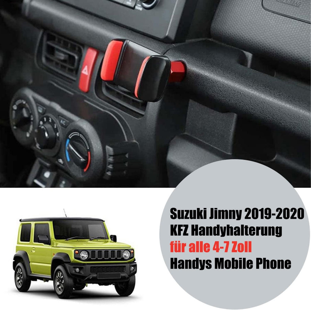 Handyhalterung Auto für Suzuki Jimny JB64 JB74 2019-2024, Aluminium und ABS, 360° Drehbar, für 4-7 Z