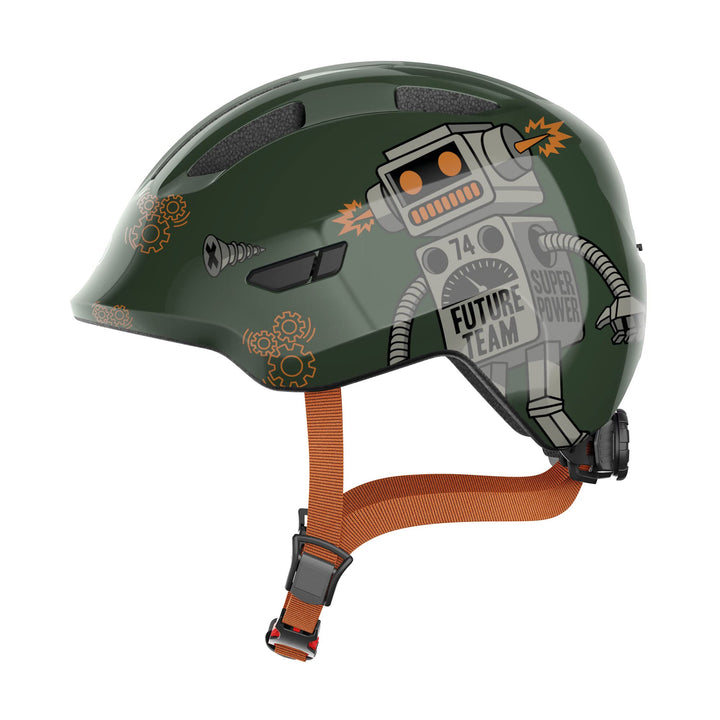 ABUS Kinderhelm Smiley 3.0 - Fahrradhelm mit tiefer Passform, kindergerechten Designs & Platz für ei