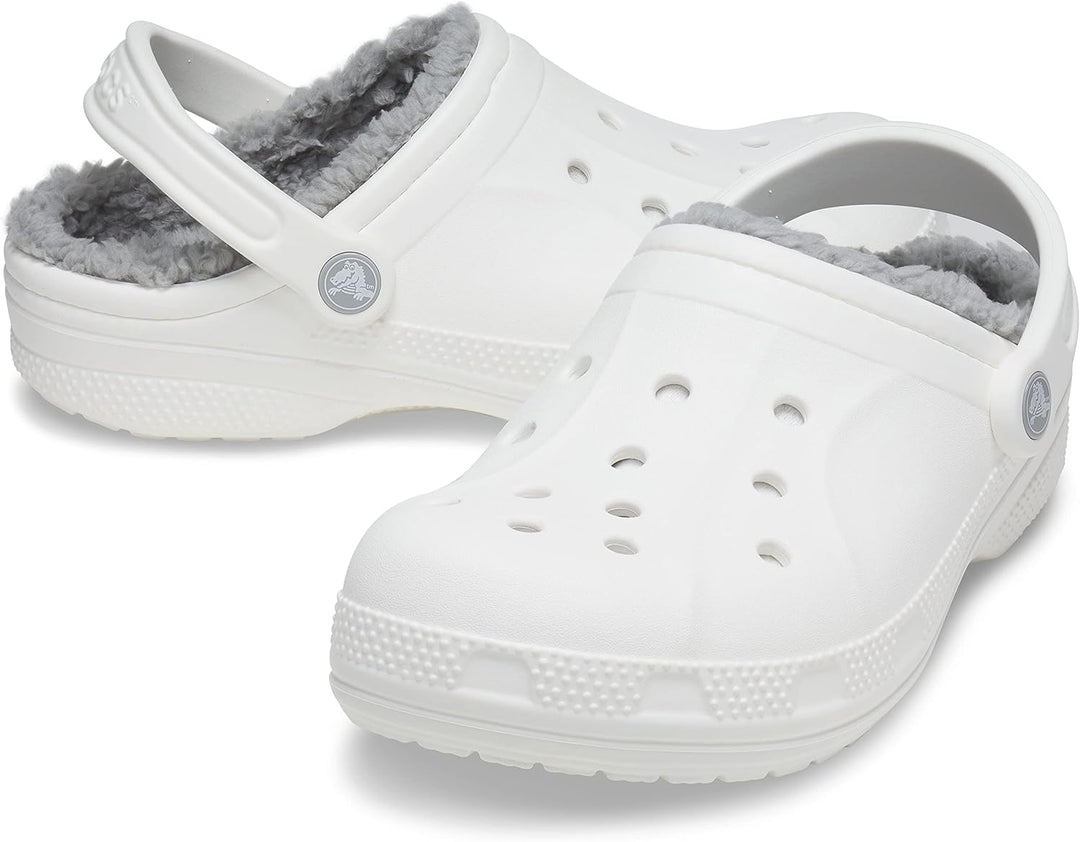 Crocs Unisex Ralen Lined Clog Holzschuh 45/46 EU White Light Grey, 45/46 EU White Light Grey
