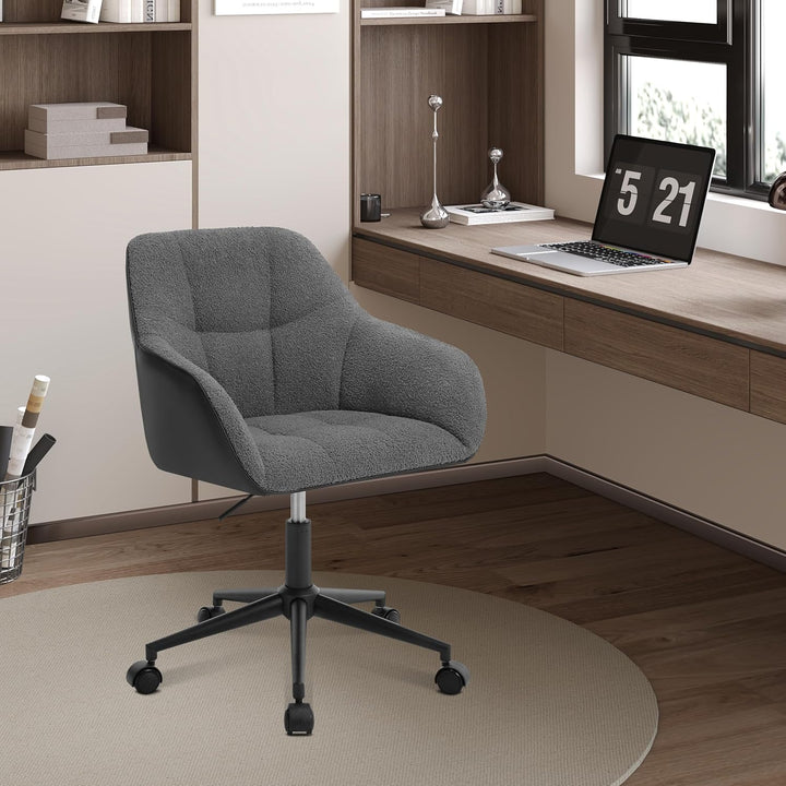 WOLTU Homeoffice Stuhl, Schreibtischstuhl, Drehstuhl, Schminkstuhl, höhenverstellbar, 150 kg belastb
