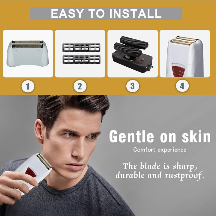 Pro Shaver Ersatzfolie und -schneider, kompatibel mit Andis 17150 (TS-1)/17155/17200, ProFoil Lithiu