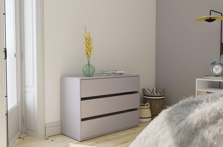 FORTE Schubladeblock mit 3 Schubladen, Holzwerkstoff, grau, 98.7 x 39.60 x 70.60 cm
