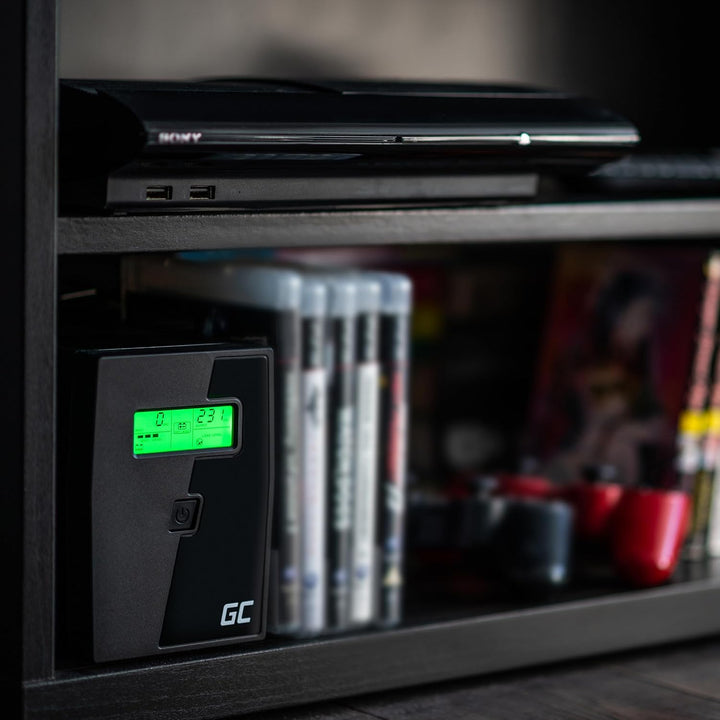 Green Cell® UPS USV Unterbrechungsfreie Stromversorgung 1000VA (700W) mit Überspannungsschutz 230V L