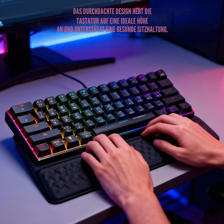 Handauflage Tastatur Tastaturständer mit Handballenauflage, Ergonomischer Handgelenkauflage Tastatur