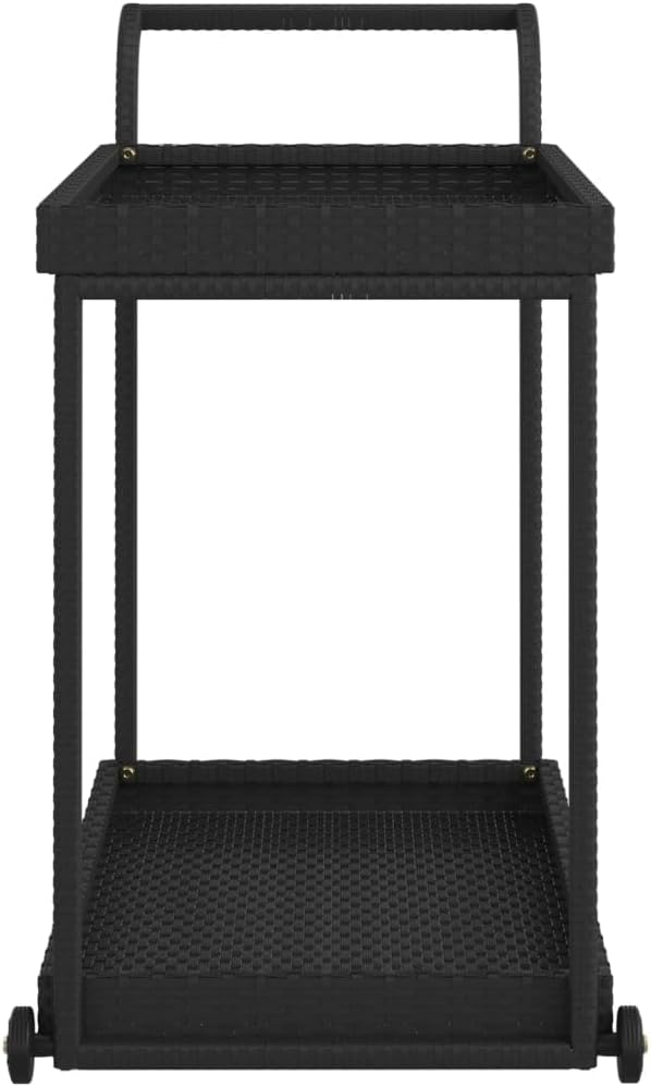 vidaXL Barwagen mit 4 Rollen Servierwagen Teewagen Küchenwagen Beistellwagen Arbeitswagen Gartenwage