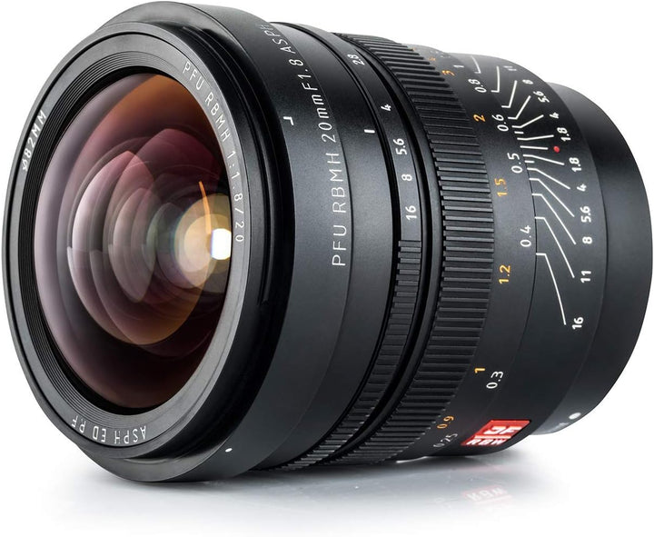 Viltrox manueller Fokus Vollformat Festbrennweite Superweitwinkelobjektiv PFU RBMH 20 mm F1.8 ASPH U