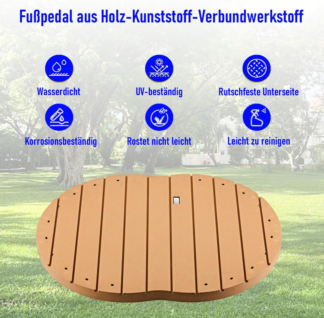 Gartendusche Bodendusche Aussendusche Saunadusche Campingdusche 70x55 cm Rechteck Fontänenhöhe bis 4